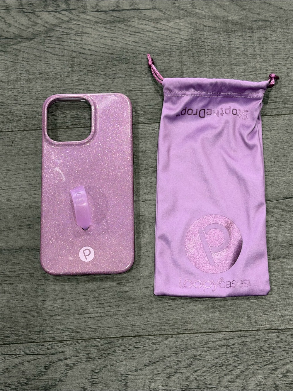 Loopy Case lavender sparkle 14 pro max righty